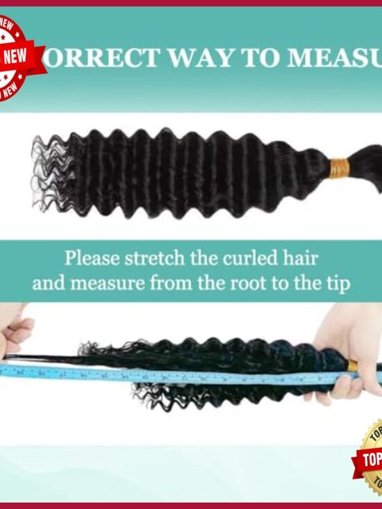20 Inch Deep Wave Human Hair Extensions 150g Boho Braiding Bundles